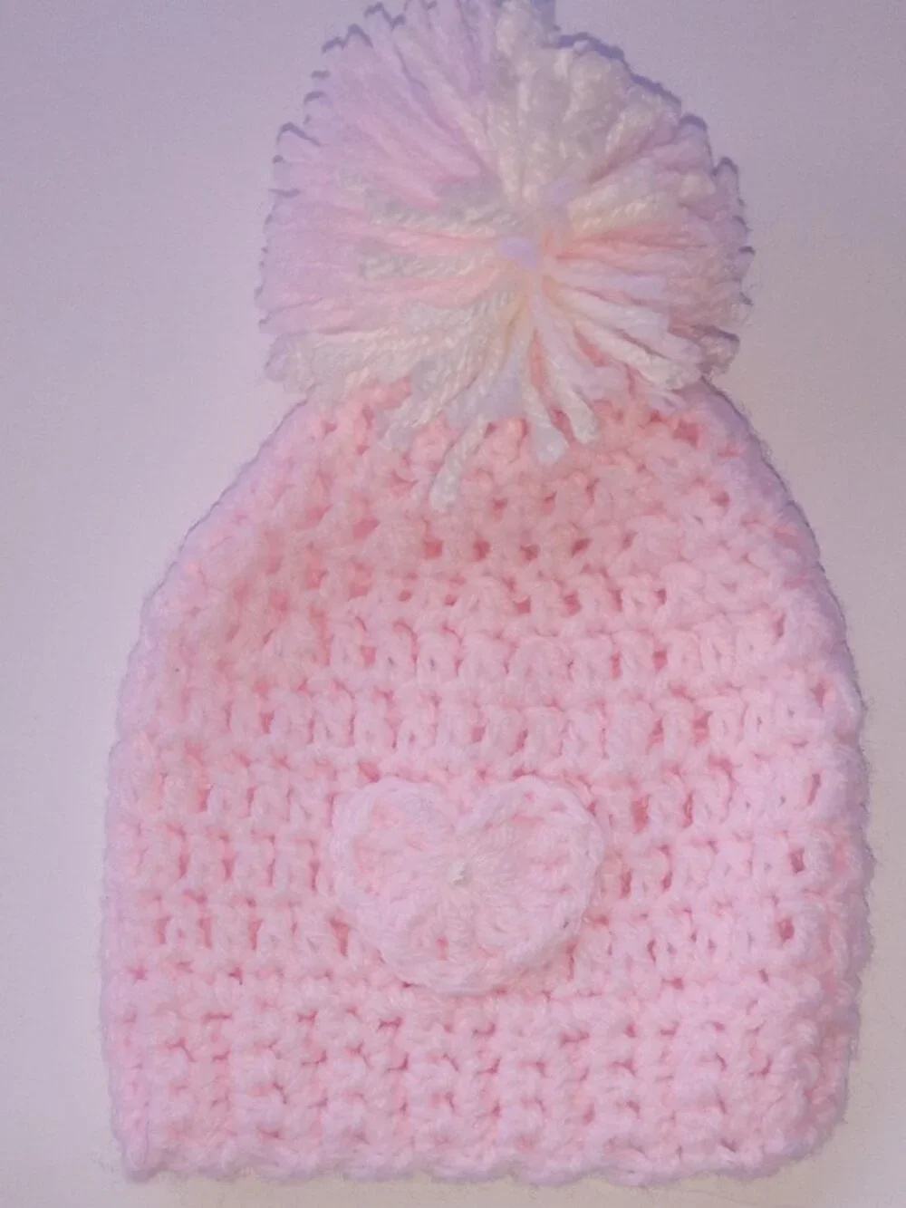 Handmade/Crochet Baby Girl Pink outfit Set 0-3 Months